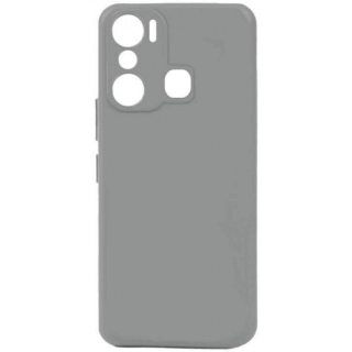 İnfinix Hot 20i Kılıf Silikon Mat Esnek Kamera Korumalı Biye Kapak - Gri