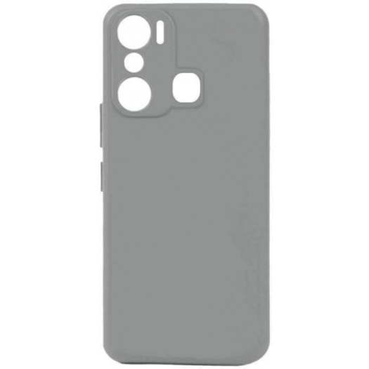 İnfinix Hot 20i Kılıf Silikon Mat Esnek Kamera Korumalı Biye Kapak - Gri