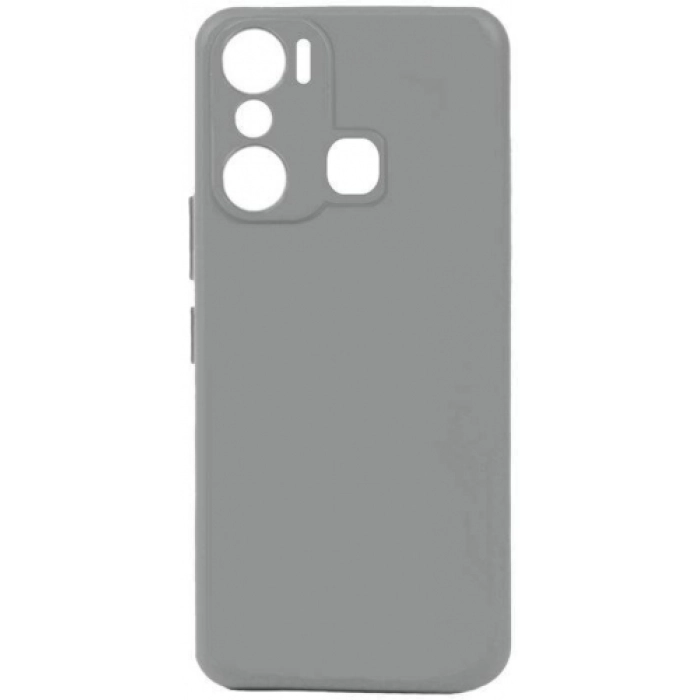 İnfinix Hot 20i Kılıf Silikon Mat Esnek Kamera Korumalı Biye Kapak - Gri