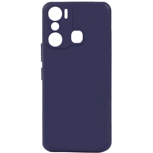 İnfinix Hot 20i Kılıf Silikon Mat Esnek Kamera Korumalı Biye Kapak - Lacivert