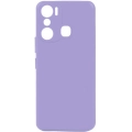 İnfinix Hot 20i Kılıf Silikon Mat Esnek Kamera Korumalı Biye Kapak - Lila