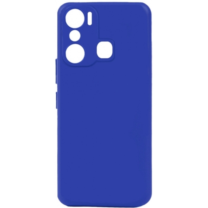 İnfinix Hot 20i Kılıf Silikon Mat Esnek Kamera Korumalı Biye Kapak - Mavi