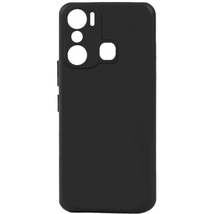 İnfinix Hot 20i Kılıf Silikon Mat Esnek Kamera Korumalı Biye Kapak - Siyah
