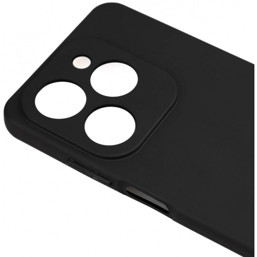 Infinix Hot 40i Kılıf Silikon Mat Esnek Kamera Korumalı Biye Kapak - Siyah