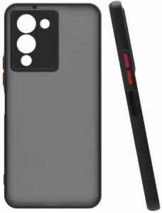 İnfinix Note 12 Kılıf Kamera Korumalı Arkası Şeffaf Mat Silikon Kapak - Siyah