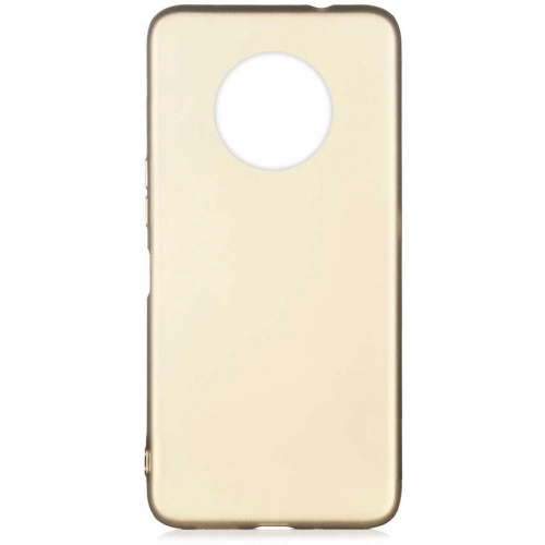 Infinix Note 7 Kılıf İnce Soft Mat Renkli Esnek Silikon Kapak - Gold