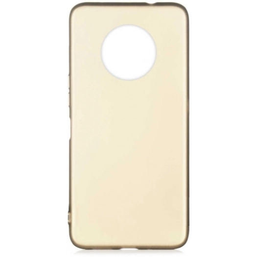 Infinix Note 7 Kılıf İnce Soft Mat Renkli Esnek Silikon Kapak - Gold