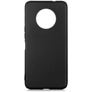 Infinix Note 7 Kılıf İnce Soft Mat Renkli Esnek Silikon Kapak - Siyah