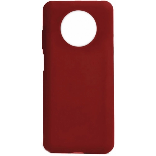 Infinix Note 7 Kılıf Silikon Mat Esnek Kamera Korumalı Biye Kapak - Kırmızı