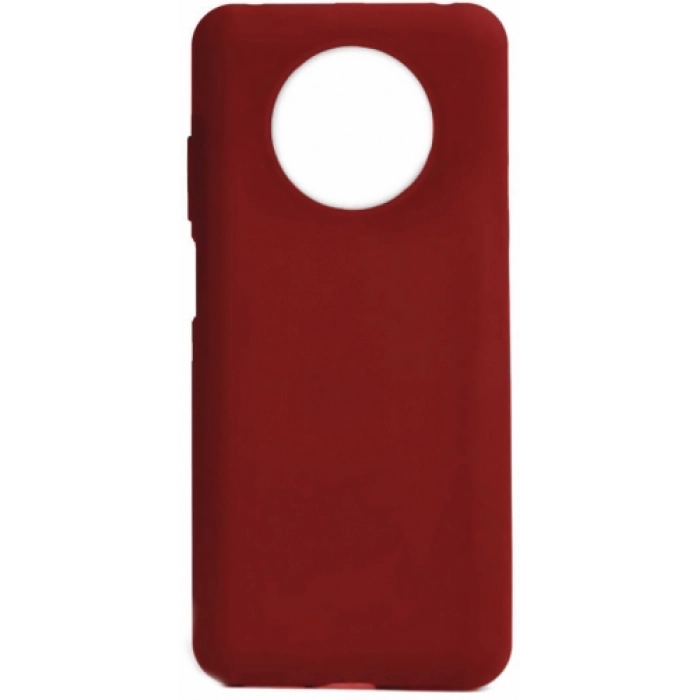 Infinix Note 7 Kılıf Silikon Mat Esnek Kamera Korumalı Biye Kapak - Kırmızı