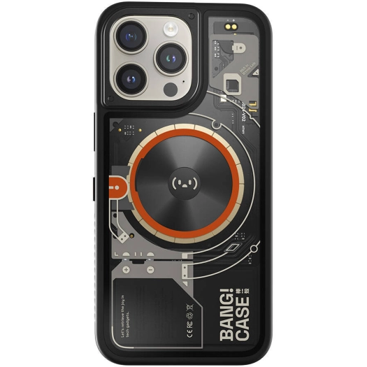 Apple iPhone 14 Pro Max (6.7) Kılıf Özelleştirilebilir 3 Fonksiyonlu Bluetooth Bağlantılı Bitmo Lab Bangcase Akıllı Magsafe Kapak - Siyah