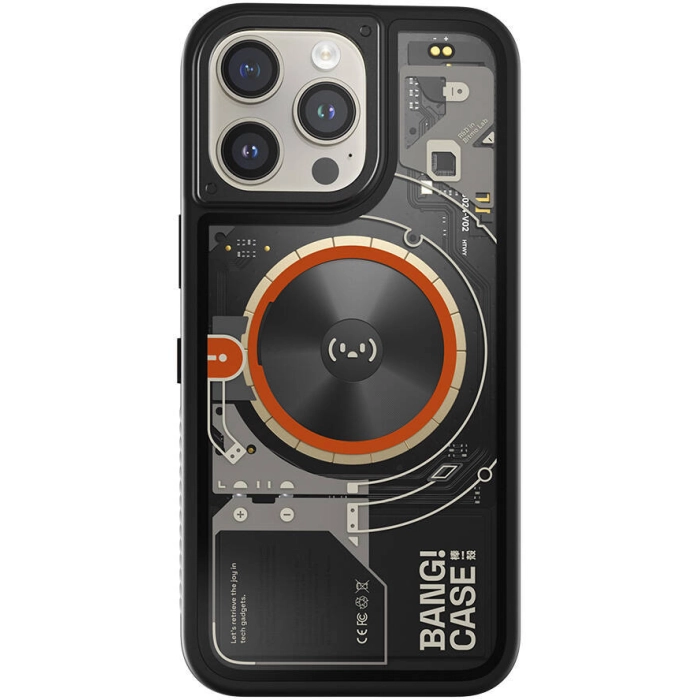 Apple iPhone 14 Pro Max (6.7) Kılıf Özelleştirilebilir 3 Fonksiyonlu Bluetooth Bağlantılı Bitmo Lab Bangcase Akıllı Magsafe Kapak - Siyah