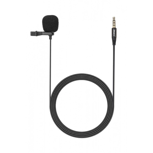 Jmary Canlı Yayın Yaka Mikrofon MC-R1 3.5mm Altın Jack YouTuber - Siyah