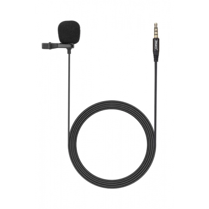 Jmary Canlı Yayın Yaka Mikrofon MC-R1 3.5mm Altın Jack YouTuber - Siyah
