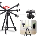 Jmary KP2207 Tripod 4 Farklı Yükseklik Ayarı 133 cm 360 Derece Dönebilen Başlık - Siyah