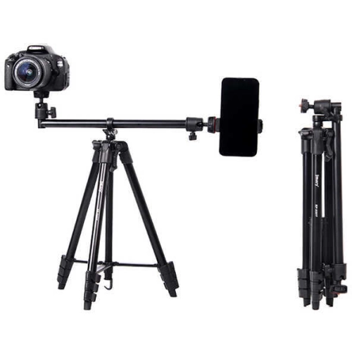Jmary KP2207 Tripod 4 Farklı Yükseklik Ayarı 133 cm 360 Derece Dönebilen Başlık - Siyah