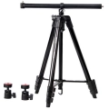 Jmary KP2207 Tripod 4 Farklı Yükseklik Ayarı 133 cm 360 Derece Dönebilen Başlık - Siyah