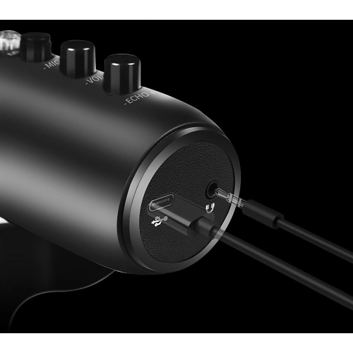 Jmary MC-PW8 Gürültü Önleyici Anti-Şok Teknoloji Tak Çalıştır Ekolu Stüdyo Mikrofon - Siyah