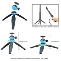 Jmary MT-20 Tripod 360 Derece Oynar Başlıklı Çok Yönlü Kısa Telefon Sabitleyici 16 cm - Mavi