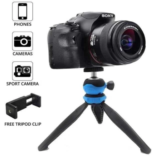 Jmary MT-20 Tripod 360 Derece Oynar Başlıklı Çok Yönlü Kısa Telefon Sabitleyici 16 cm - Gri
