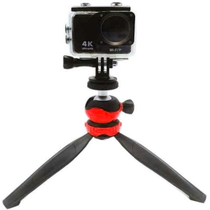 Jmary MT-20 Tripod 360 Derece Oynar Başlıklı Çok Yönlü Kısa Telefon Sabitleyici 16 cm - Kırmızı