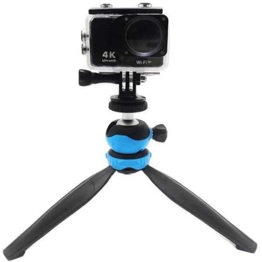 Jmary MT-20 Tripod 360 Derece Oynar Başlıklı Çok Yönlü Kısa Telefon Sabitleyici 16 cm - Mavi