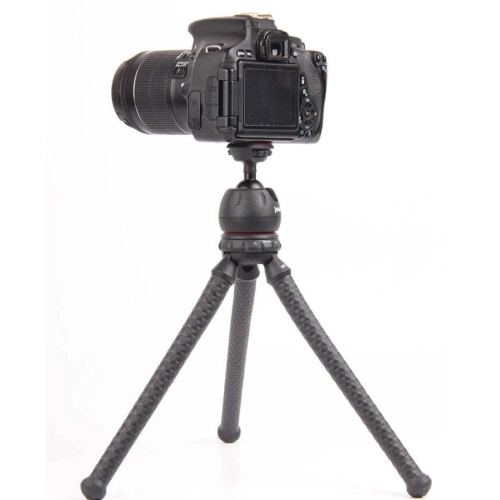 Jmary MT-25 Tripod Flexible Ahtapot Ayak Tasarımlı Tripod Telefon Sabitleyici 30 cm - Siyah