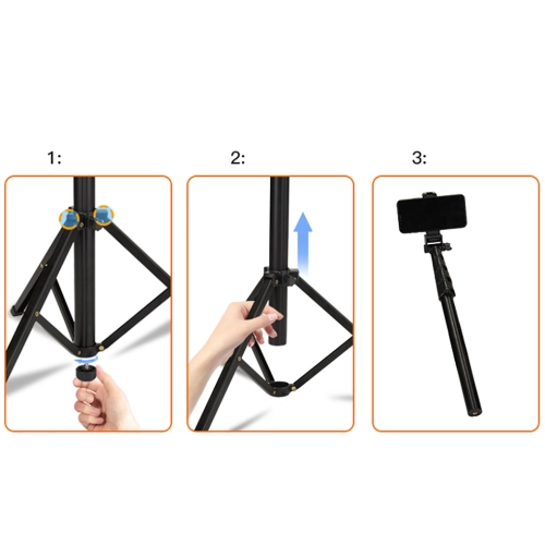 Jmary MT-39 5 Kademeli 153cm Fonksiyonel 2 in 1 Monopod 360 Derece Dönebilen Başlıklı Tripod - Siyah