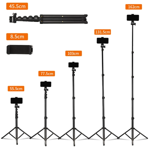 Jmary MT-39 5 Kademeli 153cm Fonksiyonel 2 in 1 Monopod 360 Derece Dönebilen Başlıklı Tripod - Siyah