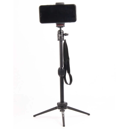 Jmary MT-68 Profesyonel Tripod 360 Derece Dönebilen Başlık 2 Kademeli Yükseklik 39.5 cm - Siyah