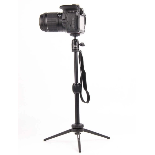 Jmary MT-68 Profesyonel Tripod 360 Derece Dönebilen Başlık 2 Kademeli Yükseklik 39.5 cm - Siyah