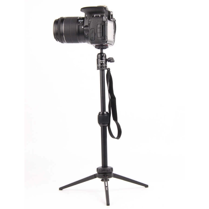 Jmary MT-68 Profesyonel Tripod 360 Derece Dönebilen Başlık 2 Kademeli Yükseklik 39.5 cm - Siyah