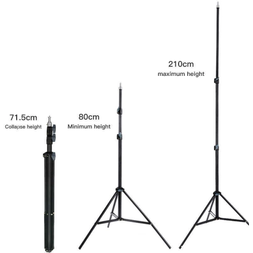 Jmary MT-75 Tripod 3 Kademeli Yükseklik Ayarlı Katlanabilir Kompakt Tasarım 210 cm - Siyah