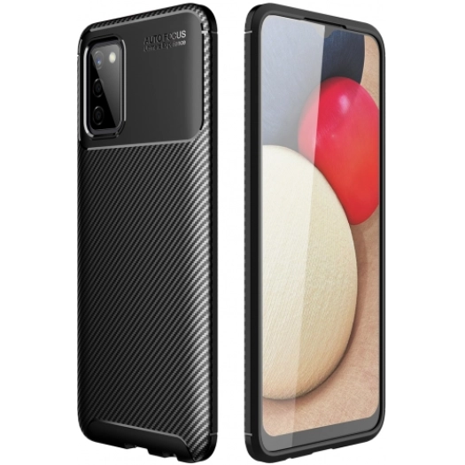 Samsung Galaxy A03s Kılıf Silikon Parmak İzi Bırakmayan Karbon Soft Negro Kapak - Siyah