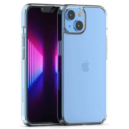 Apple iPhone 14 Plus (6.7) Kılıf Lux Korumalı Kenarları Silikon Arkası Sert Coss Kapak  - Şeffaf