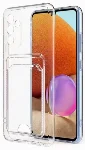 Samsung Galaxy A54 Kılıf Kartlıklı Şeffaf Esnek Silikon Kamera Korumalı