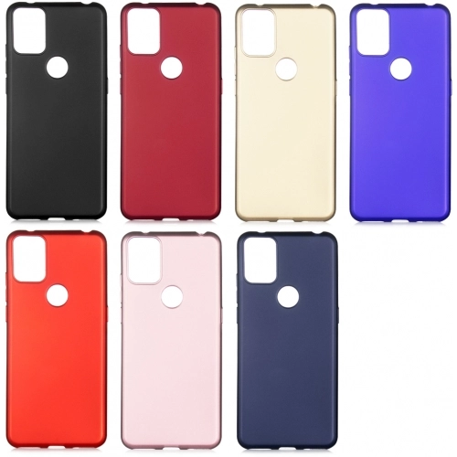 Alcatel 3x (2020) Kılıf İnce Soft Mat Renkli Esnek Silikon Kapak - Gold