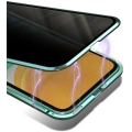 Apple iPhone 11 Kılıf Hayalet Camlı 360 Derece Mıknatıslı 2 Parça Arkası Cam Kapak - Gümüş