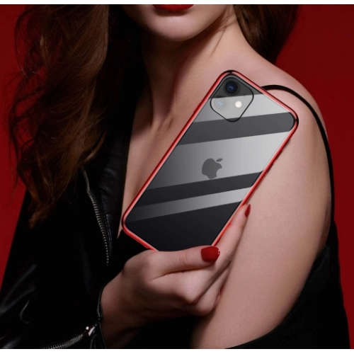 Apple iPhone 11 Kılıf Hayalet Camlı 360 Derece Mıknatıslı 2 Parça Arkası Cam Kapak - Gümüş