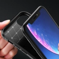 Apple iPhone 11 Pro Kılıf Silikon Parmak İzi Bırakmayan Karbon Soft Negro Kapak - Yeşil