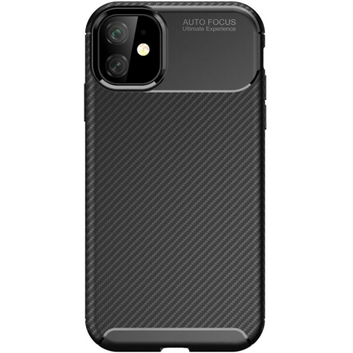 Apple iPhone 11 Pro Max Kılıf Silikon Parmak İzi Bırakmayan Karbon Soft Negro Kapak - Yeşil