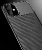 Apple iPhone 11 Pro Kılıf Karbon Serisi Mat Fiber Silikon Negro Kapak - Lacivert