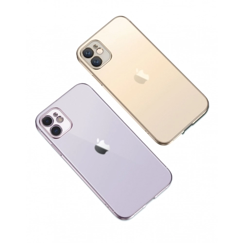 Apple iPhone 12 (6.1) Kılıf Renkli Mat Esnek Kamera Korumalı Silikon G-Box Kapak - Rose Gold