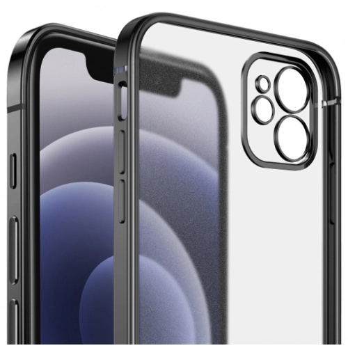 Apple iPhone 12 (6.1) Kılıf Renkli Mat Esnek Kamera Korumalı Silikon G-Box Kapak - Pembe