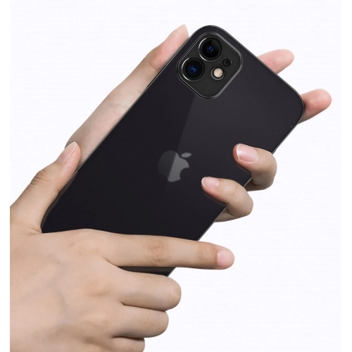 Apple iPhone 12 (6.1) Kılıf Renkli Mat Esnek Kamera Korumalı Silikon G-Box Kapak - Pembe