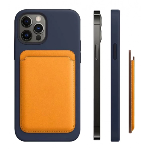 Apple iPhone 12 ve 13 Serisi Kartlık Cardsafe Mıknatıslı - Kahverengi