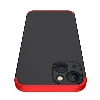 Apple iPhone 13 (6.1) Kılıf 3 Parçalı 360 Tam Korumalı Rubber AYS Kapak - Kırmızı