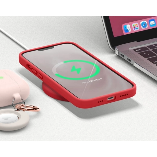 Apple iPhone 13 (6.1) Kılıf İçi Kadife Mat Mara Lansman Silikon Kapak - Turuncu