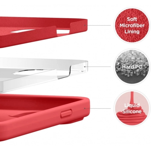 Apple iPhone 13 (6.1) Kılıf İçi Kadife Mat Mara Lansman Silikon Kapak  - Yeşil