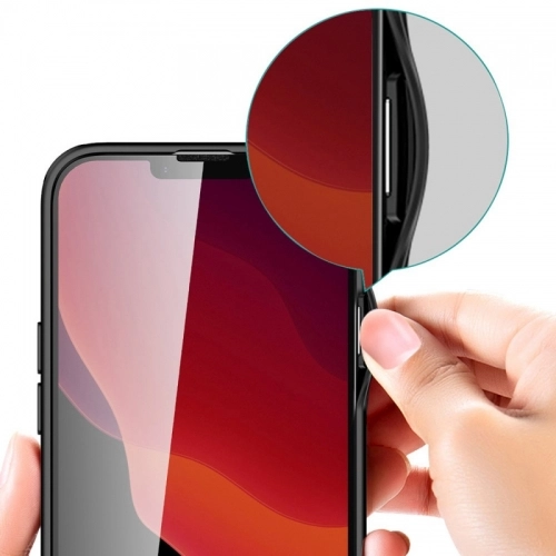 Apple iPhone 13 (6.1) Kılıf Volks Serisi Kenarları Silikon Arkası Şeffaf Sert Kapak - Lacivert